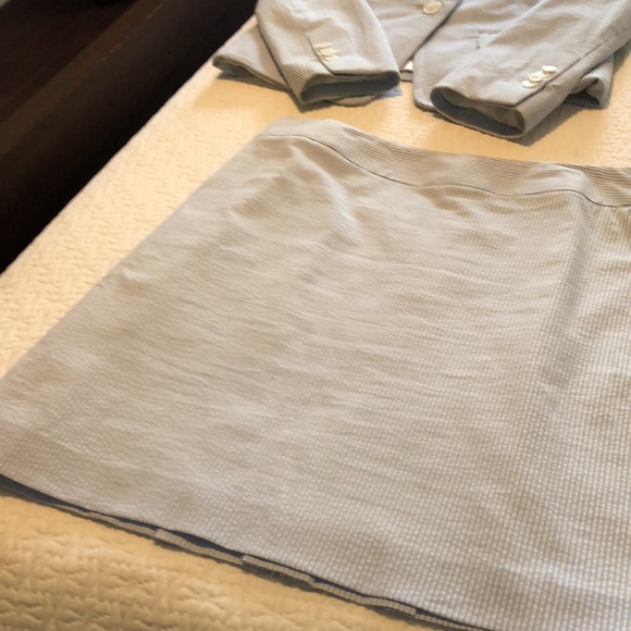 346 Brooks Brothers Sear-sucker suit Petit fit - Picture 3 of 9